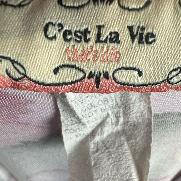 C’est La Vie desert sunset print vneck top size 1X - Picture 4 of 6